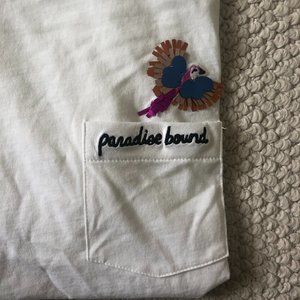 NWT! Kate Spade Paradise Bound White Tee Shirt